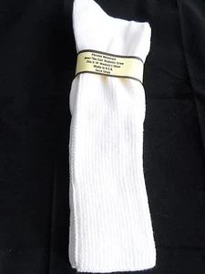 1 Pair Womens Over the Calf Diabetic Sock 100% Cotton 5-10 Made in USA White - Picture 1 of 5