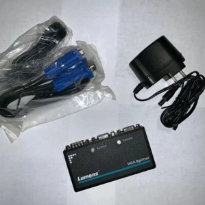 Lumens CS201 VGA Splitter W/ AC and Cables NEW - Picture 1 of 6