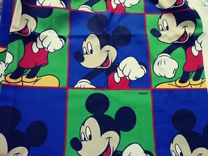 DisneyMickey Mouse Large Squares Block Fabric 57" x 68" - Imagen 1 de 1