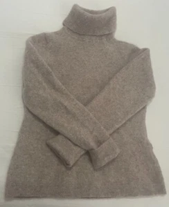 100% Cashmere Turtleneck GIRLS Charter Club Sweater- Cracked Beige- Girl's  XL - Picture 1 of 10