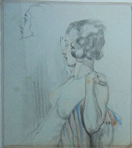 Margaret Evangeline Wilson (1890-1977). Portrait of a Seated Lady. Pastel c 1920 - Picture 1 of 1