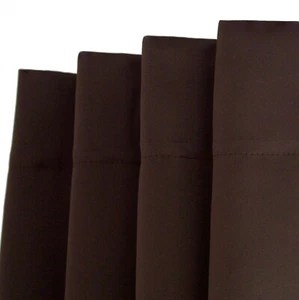 Blackout curtains 2 Panels Brown Darkening Panels, 54" width x 63" length each - Picture 1 of 9