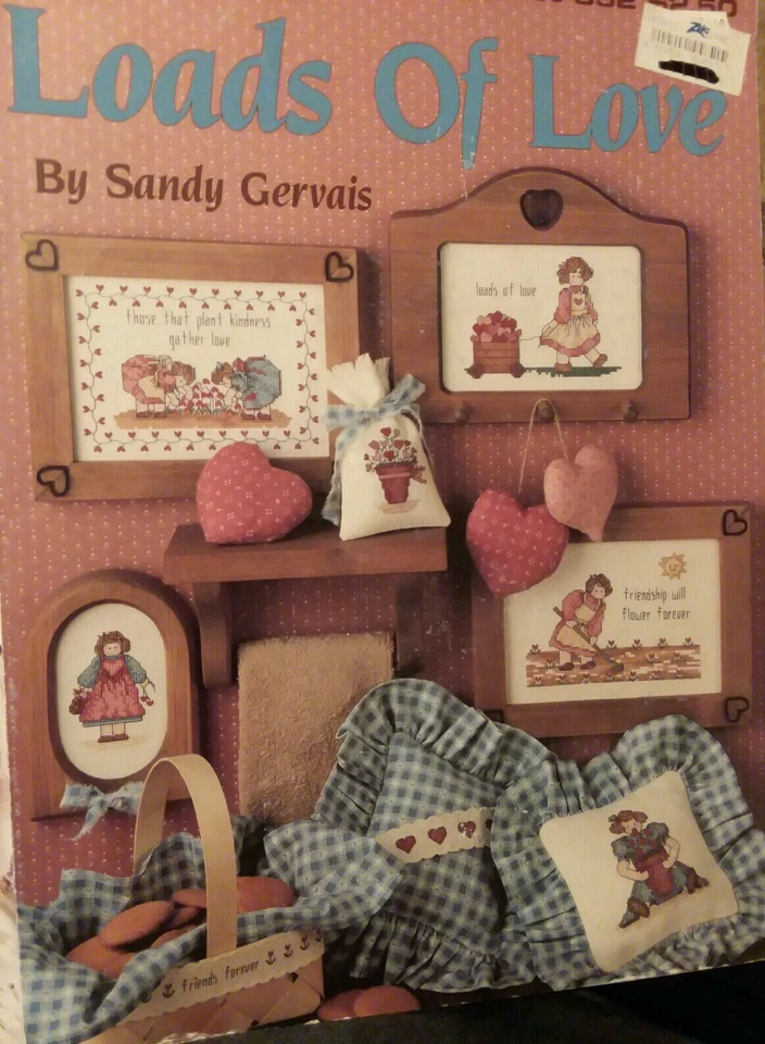 Loads Of Love Country Girl Cross Stitch PATTERN  Leaflet/Booklet - Image 1 of 1