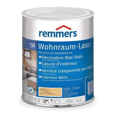 Remmers WOHNRAUM-LASUR FARBLOS (Dekor-Wachs) 0,75L - Bild 1 von 4