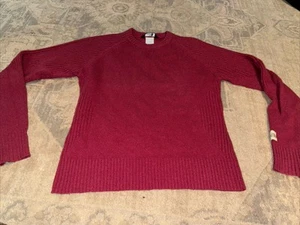 The North Face Damen Wollmischung Strick Pullover Rundhals Winter Rot Gr. Small - Bild 1 von 5