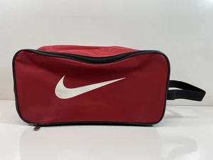 Vintage Nike Golf Travel Bag Golf Shoes Or Sneakers Red With Black Nylon Zips - Picture 1 of 4