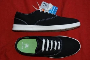 STYLISH Crocs Lace Up Shoes BLACK SNEAKERS SO Comfy! MENS Size 11 NEW rrp $69.99 - Foto 1 di 1