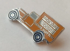 LOUIS VUITTON Lapel Pin Volez Voguez Voyagez NYC Exhibit Enamel Pintrill Truck - Picture 1 of 13