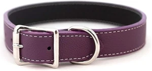 Cuero castaño rojizo - Collar para mascotas Toscana - 12"-14" - púrpura - Imagen 1 de 2