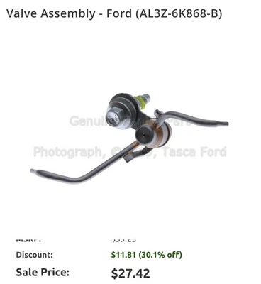 福特 F250 F350 Super Duty 6.2L 2011-2022 发动机阀门组件 AL3Z-6K868-B — 第 1/4 张图片