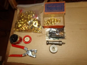 Brass Grommet Setter W/2 Sizes Brass Grommets & Eyelet Setter W/No.3 Eyelets - Picture 1 of 3
