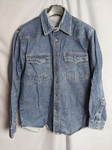 Vintage Lee Riders  Denim Western Shirt Jacket  Snap Button Front Medium - Picture 1 of 7