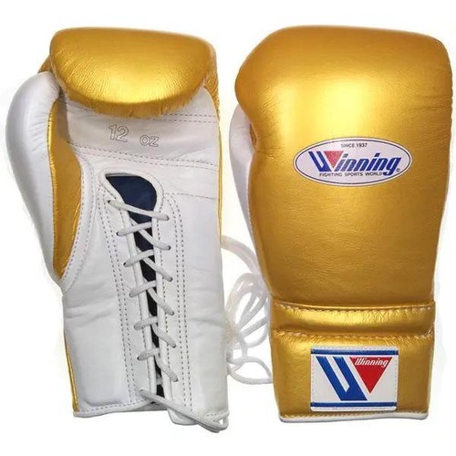 16oz Winning Boxing Gloves - White – Lace Up - New – Made in Japan