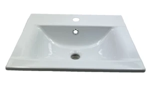 Bathroom Sink Wash Basin 500 mm x 420 mm x 160 mm Ontario 1 TH White Ceramic - Picture 1 of 24