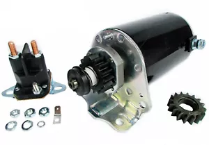 Anlasser Starter für Briggs & Stratton 49449 mit Magnetschalter + Ersatzritzel - Bild 1 von 8