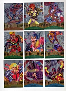 1995 Fleer Marvel Metal ... Silver Flasher 84 Card Partial Set Lot ... No Dupes - Picture 1 of 11