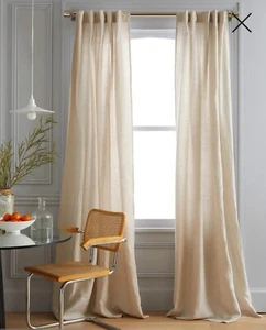 ¡NUEVO CON ETIQUETAS! Cortinas Filtradoras de Luz Lino Lino Quince, 48" x 108"- 2 Paneles (934) - Imagen 1 de 9