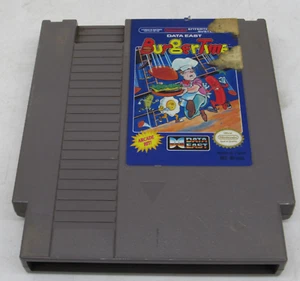 BURGER TIME (Nintendo, NES, 1987) Authentic Video Game Cartridge TESTED & WORKS - Picture 1 of 5