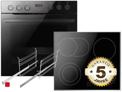 Amica EHCX 933 130 S Set Einbauherd + Glaskeramikkochfeld 77 Liter