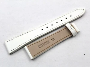 Cinturino Citizen Vera Pelle Bianco 18/14mm Ottima Qualità Ricambi Orologi Top - Foto 1 di 5