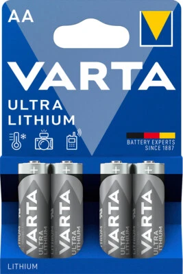 4x VARTA ULTRA Lithium AA Batteries - Pack of 4 -  for Camera / torch /MP 3 2801 - Image 1 of 2
