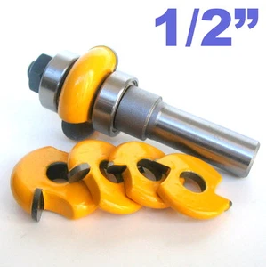 1PC 1/2" SH 1/4" radius Flute  Assembly Router Bit & 4 Cutters  Set sct-888 - Picture 1 of 12