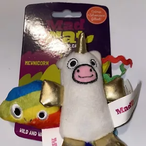 Mad Cat Crazy For Catnip Silvervine Plush Cat Toys Unicorn And Rainbow Poo Pair - Picture 1 of 5