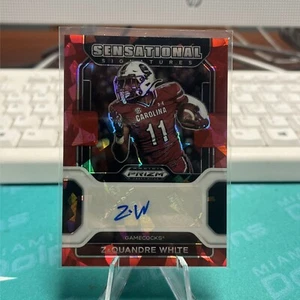 2022 Prizm Draft Picks Sensational Signatures Red Ice Prizm  ZaQuandre White  - Picture 1 of 2