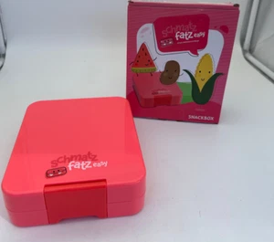 Lunchbox Kinder Brotdose Schule Dose 4 Fächer 18 x 15 x 5 cm Rosa Neu - Bild 1 von 4