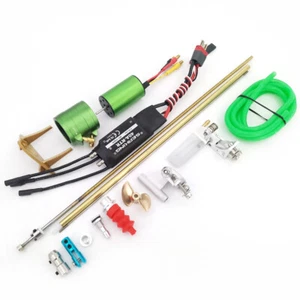 RC Boat 3.175mm 1/8" Shaft Strut Rudder Propeller 2440 Motor for RC Speed Boat - Picture 1 of 18