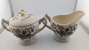 May Flower Vernon Kilns Pre- WWII (Metlox - Poppytrail) Sugar & Creamer - Picture 1 of 6