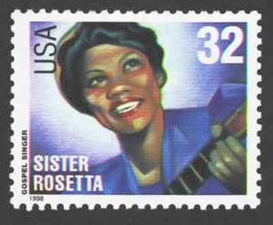 US. 3219. 32c. Sister Rosetta Tharpe (1921-73) Gospel Singers. MNH. 1998 - Picture 1 of 1