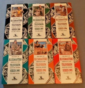 6 VHS  BEST OF BUCKMASTERS'  TELEVISION HUNTING SERIES: 1993 -1997, 2000 - Picture 1 of 3