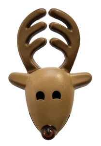 Hallmark PIN Christmas Vintage LIGHT UP REINDEER Blinking Nose 1988 Brooch - Picture 1 of 2