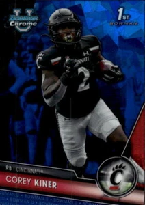 2023 Bowman University Chrome Sapphire Corey Kiner #34 Cincinnati Bearcats 3O - Picture 1 of 2