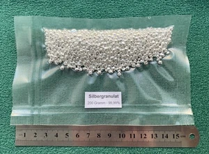 Offerta 200g Granuli di vero argento 99,99% come oro colata gioielli collezione rari - Foto 1 di 16