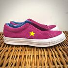 Converse One Star Low  'Twisted Classic' Pink & Yellow Suede Trainers Size UK 6