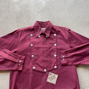 Frontier Classics Shirt Mens Small Red Button Up Bib Western Cowboy Work New - Picture 1 of 8