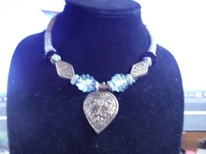 Halskette Handarbeit Sterling Silber Tibetischer Schmuck - Bild 1 von 7