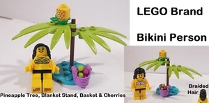 LEGO Minifigura Palmera Piña con Bikini Niña Disfraz Cesta de Frutas - Imagen 1 de 1