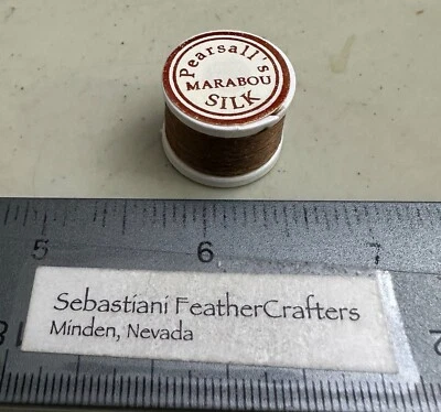 Vintage Brown Pearsall's Marabou Silk Floss 8 Meters One Spool - Image 1 of 3
