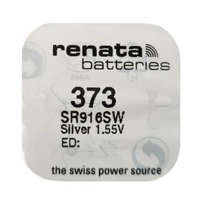 kQ Renata Knopfzelle Silver Oxide 373 SR68 1.55V Batterien 1er Blister - Bild 1 von 3