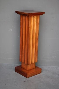 Antique Art Deco pedestal column stand in solid blackwood signed Pengelley 1930 - Picture 1 of 9