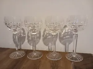 Set Of 4 Waterford & Stuart Crystal Kylemore Wine Hock Glasses Perfect  - Picture 1 of 24