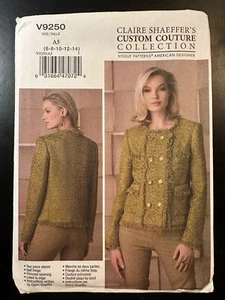 New Vogue 9250 Sewing Pattern Claire Shaeffer's Custom Chanel Jacket sz 6-14 - Picture 1 of 3