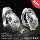 Openable Ring Quick Disassemble Cap Flip Design Male Chastity Device Cage Ring