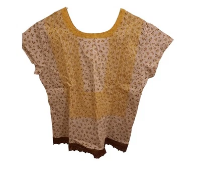 Blusa Mexicana Colorida Estilo Frida Khalo Huipil de Oaxaca México Foto 1 de 4