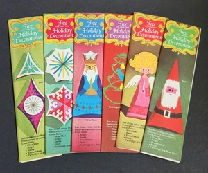 6 Pc. Coca-Cola DIY Holiday Decor Coke Promo Paper Decor Kitschy Vtg Santa Angel - Picture 1 of 6