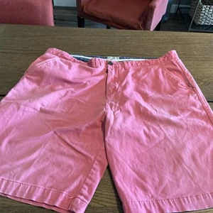 Jachs Chino Shorts Men's Size 40 Pink Flat Front Slash Pocket Cotton Blend - Picture 1 of 21