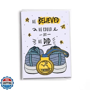 Sole Inspired He Believed Card | Ermutigungs- und Glückwunschkarte für eine - Bild 1 von 3